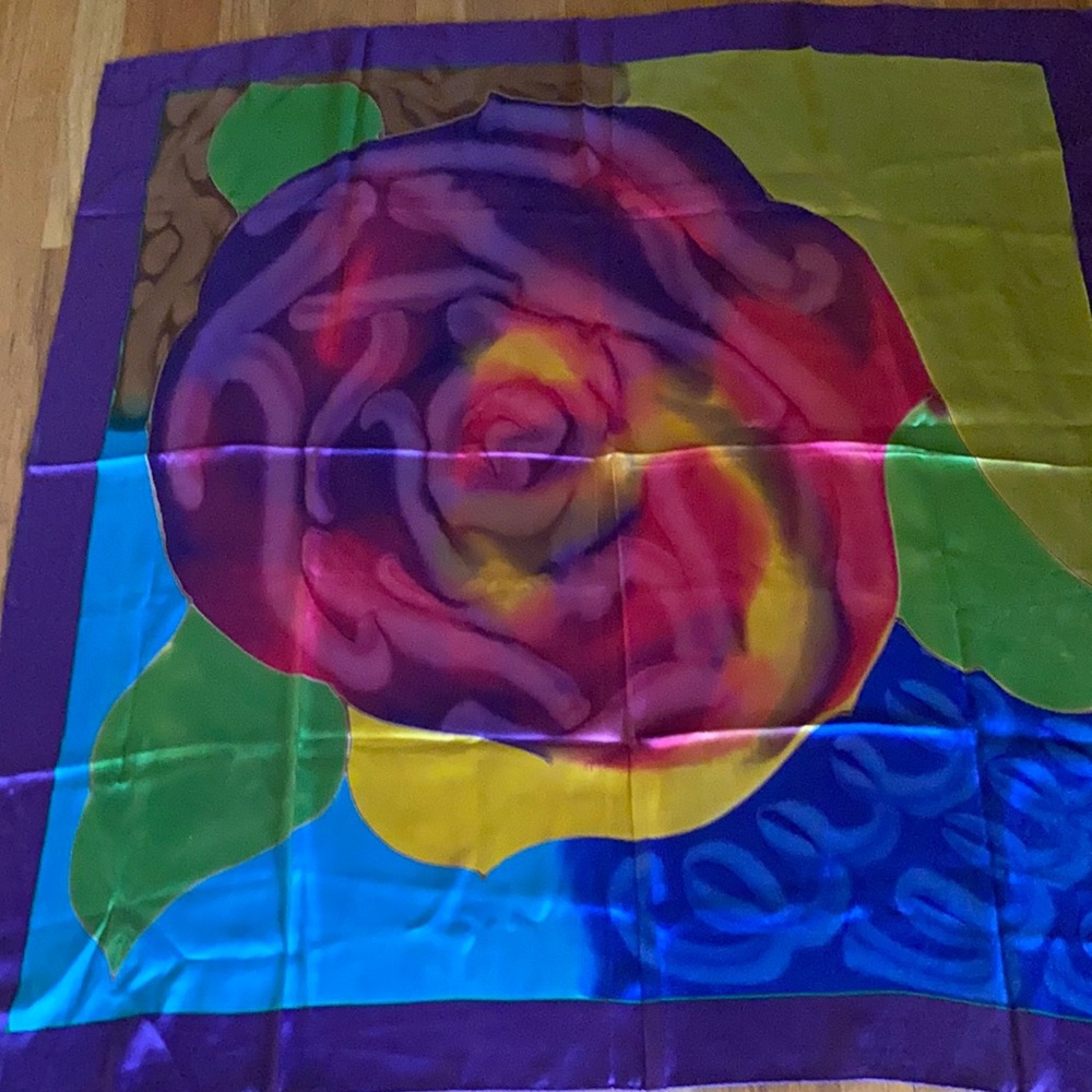 Gorgeous hand dyed silk; 44” sq.